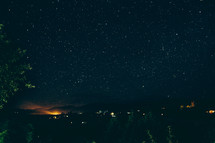 Starry Night Over Village