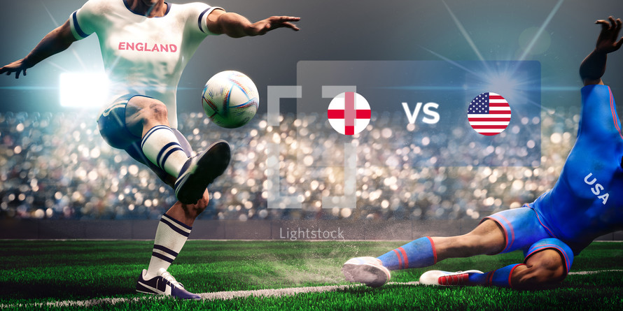 England vs USA in soccer or football