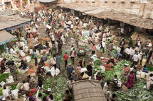 crowded outdoor market 