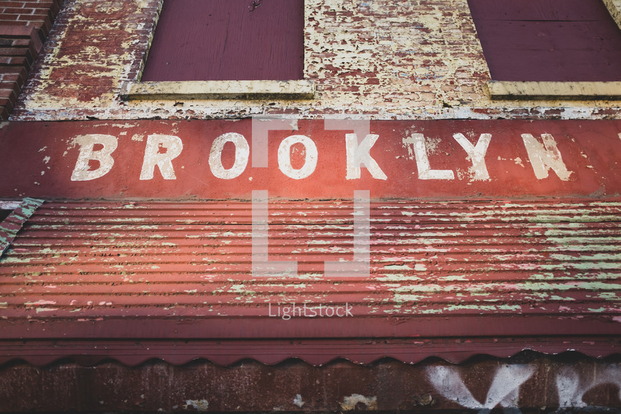 word Brooklyn on a brick wall 