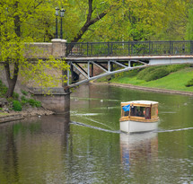 water taxi on a river 