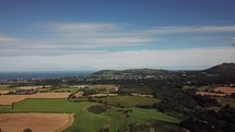 Aerial Pan of Countryside Around Enniskerry on a Sunny Day, County Wicklow, Ireland