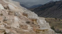 Time Lapse of Canary Spring at Mammoth Hot Springs in Yellowstone National Park, Wyoming