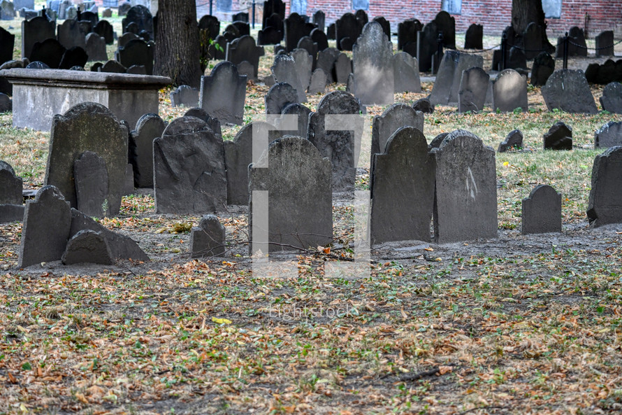 old cemetery in Boston - Granary Burying Ground