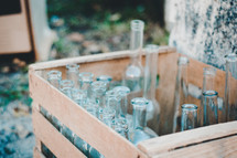 crate of glass bottles 