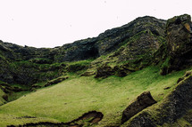 green hillsides in Iceland 