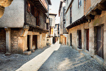 Old street in La Alberca, Salamanca, Spain