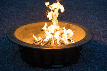 fire pit for Easter vigil mass 