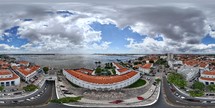 360 aerial photo taken with drone of Palácio dos Leões  in São Luís, Maranhão, Brazil