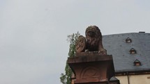 old lion statue 