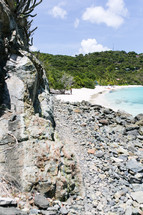 rocky tropical shore 