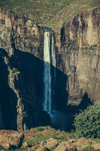waterfall, cliff