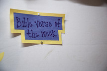 Bible verse of the week sign 