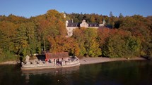 Aerial drone cinematic Schloss Seeburg Castle 