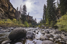 rocks in a mountain stream 