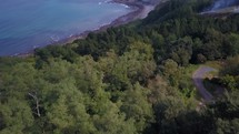 Aerial cinematic drone San Sebastian Basque Country Spain/France Border