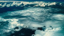 Clouds from above, flyover cloud formation shot