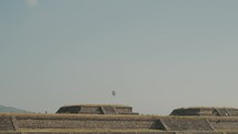 The Pyramids In Ancient City Of Teotihuacan In Mexico - wide shot