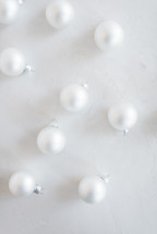 Christmas ornaments on a white background 