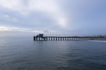 aerial view over a pier in Newport Beach, CA