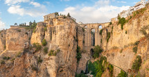 panoramic View of the New Bridge of Ronda, Andalusia, Spain