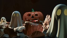 Halloween Pumpkin Between The Ghosts