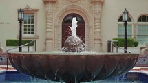 Water Fountain at Highland Park Town Hall Building