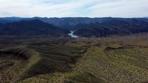 Colorado river and mountain landscape 