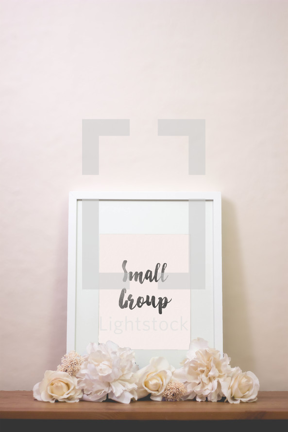 small group sign in a frame 
