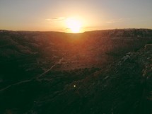 canyon at sunset 