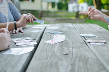 elderly women playing cards 