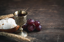 Communion elements and grapes