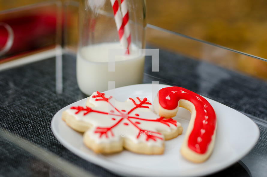 milk and cookies for Christmas 