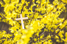 cross in flowers 