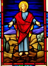 resurrection of Jesus stained glass window 