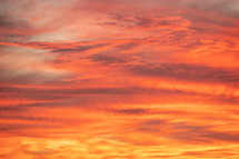 orange sky at sunset 
