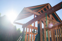 a wooden playground 
