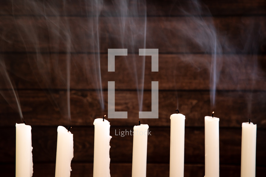 smoke from blown out candles 