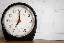alarm clock and calendar 