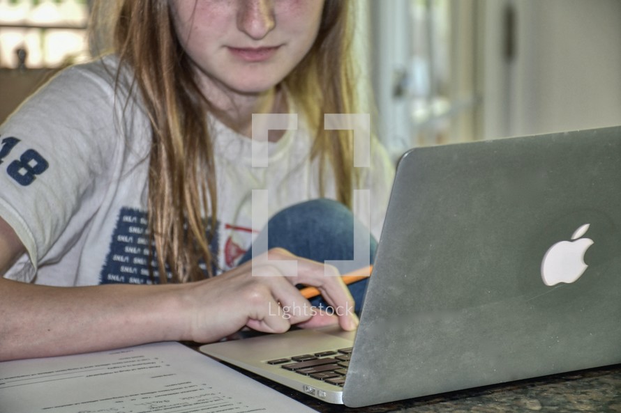 Homeschool - student and virtual learning from home 