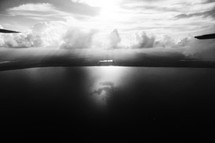 aerial view of clouds over water 