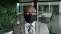 African American man in a face mask 