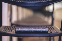 KJV Bible on a seat 