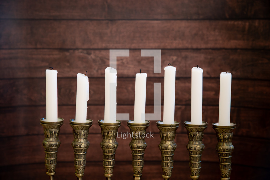 row of candlesticks 