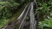 Time Lapse of Campuhan Antapan Waterfall, River and Forest in Bali Indonesia