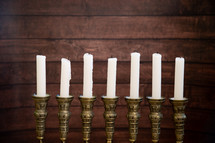 row of candlesticks 