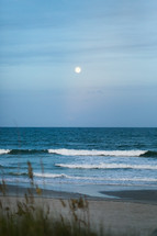 moon over the ocean 