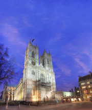 Westminster Abbey at Dusk. 
London.
England.- for editorial use only 