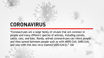 Coronavirus description 