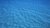 Underwater light refractions on the sea floor